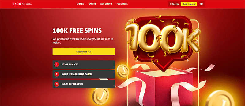 jacks casino free spins